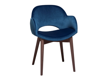 BEETLE - Chair with velvet armrests and wooden base by Tonin Casa - view 2